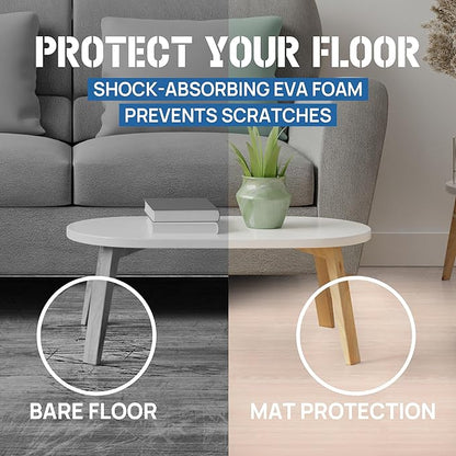 Yes4All 48SQ.FT Wood Grain Puzzle Exercise Mat Protective Flooring, EVA Interlocking Foam Floor Tiles with Border for Home