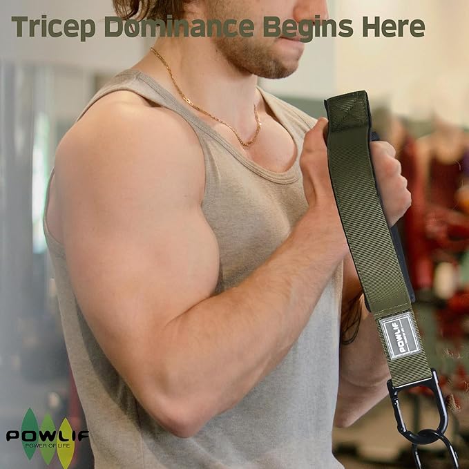 Tricep Rope Cable Attachment, Tricep Pull Down Rope & Exercise Handles, Cable Machine Attachment for Gym (Tricep Rope Set or Single Handle)
