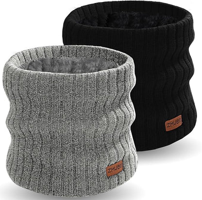 Neck Warmer Gaiter, Winter Fleece Lined Face Mask Scarf for Men Women, Thick Warm Cold Weather Running Ski Neck Cover