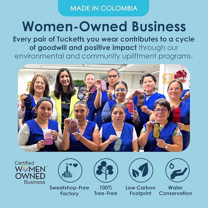 Tucketts Toeless Pilates Socks with Grips for Women, Non-Slip Yoga & Barre Socks for Stability & Barefoot Workouts, Size 6-13