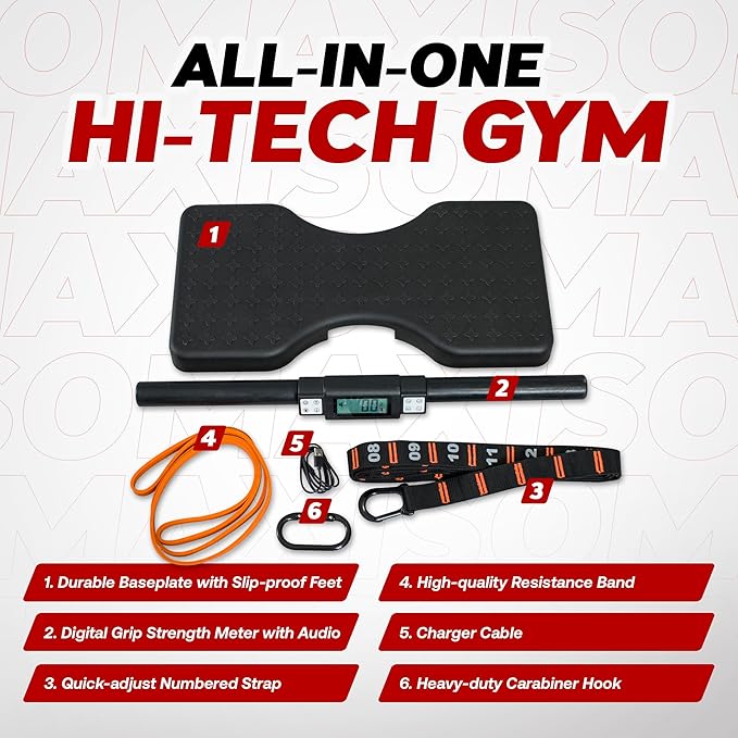 Dragon Door - Isomax Training Equipment, Barbell With Digital Force Generation Meter, Handgrip for At Home Workouts, Isometric Exercise Equipment and All-in-One Workout Machine