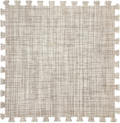 9 Tiles Interlocking Foam Mats 0.4inch Thickness Foam Floor Mats for Home Gym, Fitness, Exercise, Flooring Surface Protection EVA Foam Floor Padding with Border（Gray）