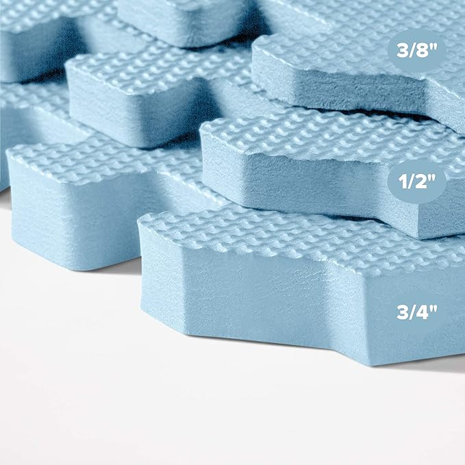 We Sell Mats – ½ Inch Thickness Multipurpose EVA Foam Floor Tiles – Interlocking Floor Mat for Indoor Gym, Playroom, and Home Use