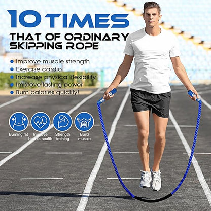 Jump Rope, Weighted Jump Rope for Men Women, 2 lb Heavy Jump Ropes for Fitness, Skipping Rope for Training, Improve Muscle Strength Workout Equipment