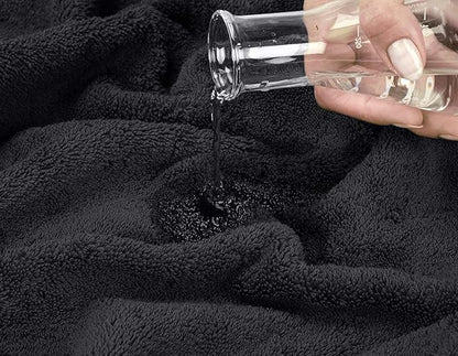 Oakias Premium Towel Set 600 GSM 8 Piece 100% Ring Spun Cotton Highly Absorbent Bath Towels Set - Super Soft Bathroom Towel Set - Hotel Quality Double Stitched Hem - Ideal for Hotels, Spa, Dark Grey