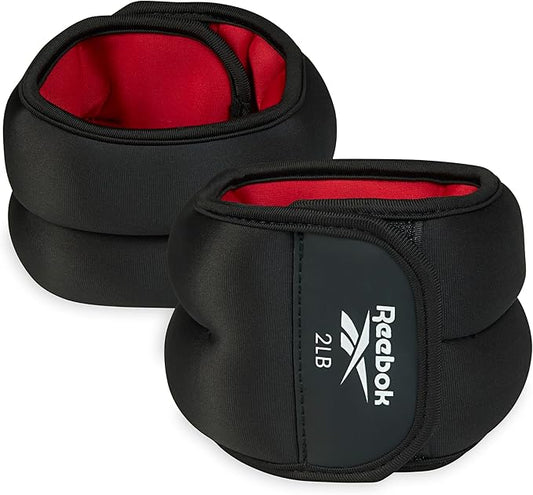 Reebok Wrist and Ankle Weights, Wearable Weights for Intensifying Workout, Durable Polyester & Spandex Ankle & Wrist Weights, Home Workout Essentials & Gym Accessories for Women & Men