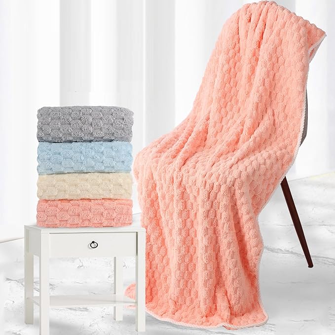 Luxury Microfiber Bath Towels 4-Pack | 8X Absorbent Quick-Dry 27.5x55in (70x140cm) | Ultra Lightweight & Hypoallergenic for Spa, Gym, Travel | Super Soft Bath Sheets Set, 4 Colors