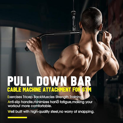 RENRANRING Fitness LAT and Lift Pulley System Gym - Upgraded LAT Pull Down Cable Machine Attachments, Loading Pin, Handle and Tricep Rope, for Biceps Curl, Forearm, Triceps Exercise Gym Equipment