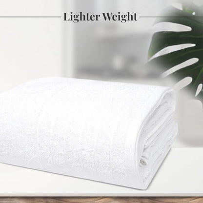 Tens Towels Pack of 1 Jumbo Bath Sheet 40 x 80 Inches, Extra Large & Light Weight, Quicker to Dry, 100% Cotton, Super Soft & Absorbent, Perfect to Wrap Yourself in, White