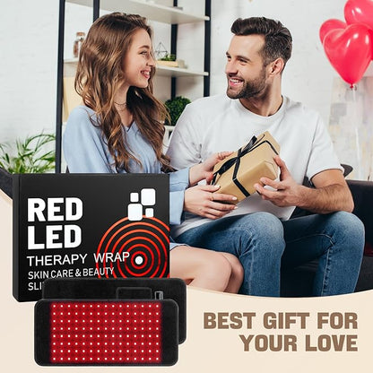 Red Light Therapy for Body, Heating Pad Belt, 660nm & 850nm Red Light Near Infrared Heated Therapy Wrap for Lower Back Legs Arms, Mothers Day Gifts, Birthday Gifts for Women Men Mom