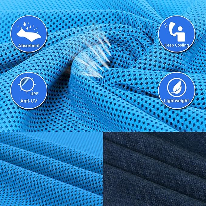 4 Packs Cooling Towels for Neck and Face(40"x 12"), Cool Sweat Towels for Hot Weather, Cooling Rag, Lightweight Soft Breathable Towels for Yoga, Sport, Workout, Running, Gym, Camping, Fitness