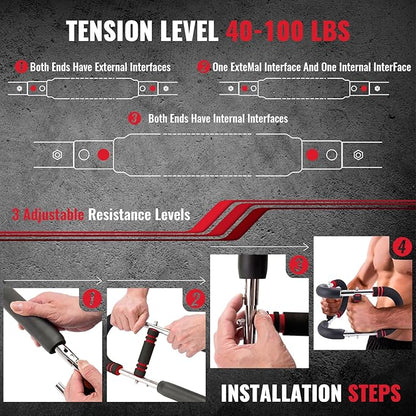 Twister Arm Trainer,Adjustable Chest Arm Workout Equipment,Chest Exerciser for Men,Arm Trainer for Men,Chest Clip Muscle Trainer,Portable Arm Exercise Equipment,Upper Body Workout Equipment