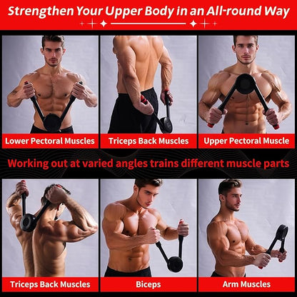 Twisted Arm Trainer, Hydraulic Chest Power Expander, 22-440LB Adjustable Strength Forearm Exerciser, Muscle Training Workout Equipment, Shoulder Pectoral Biceps Upper Body Press Expander Gym Device