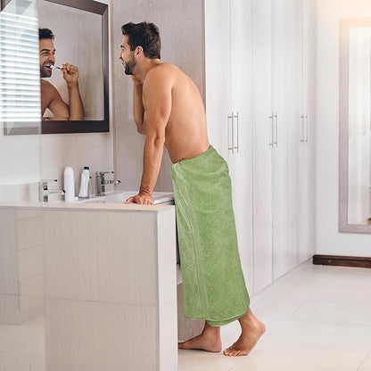 Utopia Towels Luxurious Jumbo Bath Sheet 2 Piece, 600 GSM, 35 by 70 Inches, 100% Ring Spun Cotton, Highly Absorbent and Quick Dry Extra Large Bath Towel, Super Soft Towel, Sage Green