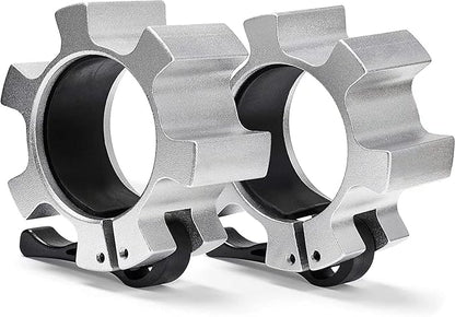 Metal Olympic Barbell Clamps 2inch Heavy Duty Exercise Collars,Weight Clips for 2" Barbell,Quick Release Weight Clamps for Weightlifting, Olympic Lifts Strength Fitness Training 1 Pair