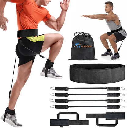 | Jump Dunk Vertical Leg Bands Trainer for Basketball, Football, Volleyball, and Strength Training. Tester Exercise Plyometric Jumptrainer Equipment. With high Resistance for higher Jumping.