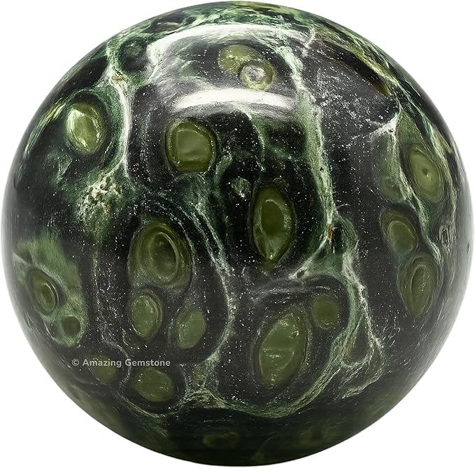 Amazing Gemstone Kambaba Jasper Crystal Ball with Stand - 2 Inches Crystal Sphere Meditation Balls for Witchcraft and Decorative Balls