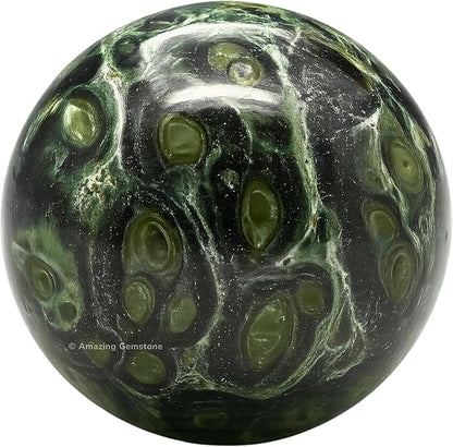 Amazing Gemstone Kambaba Jasper Crystal Ball with Stand - 2 Inches Crystal Sphere Meditation Balls for Witchcraft and Decorative Balls