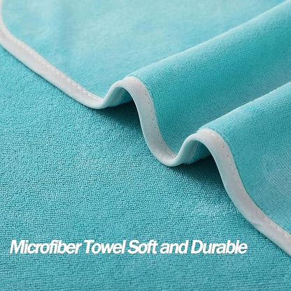 Microfiber Gym Towels Bigger Size Super Soft for Exercise Fitness, Sports, Workout, 380-GSM 15-Inch x 31-Inch Quick-Drying Towels (3 Pack, Pure Green)