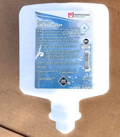 SC Johnson Professional REFRESH CLEAR FOAM HAND SOAP 1 LITER, Pack of 1