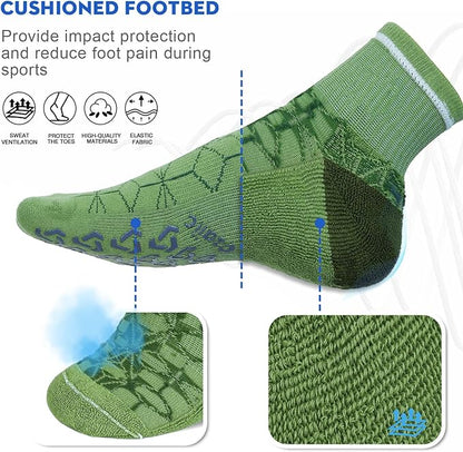 Ozaiic Non Slip Socks Grip for Yoga Home Workout Pure Barre, Pilates, Hospital, Ideal Cushion Socks for Men and Women