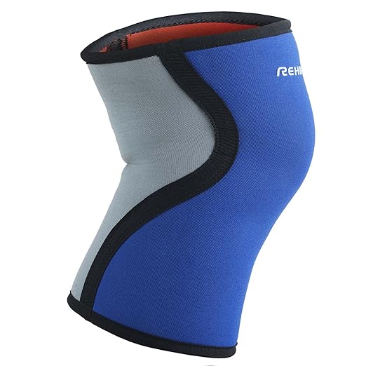 Rehband light Knee Support 3mm, Knee Sleeve for Endurance & Fitness, more stability and movement control during workout, Colour:Blue, Size:Small