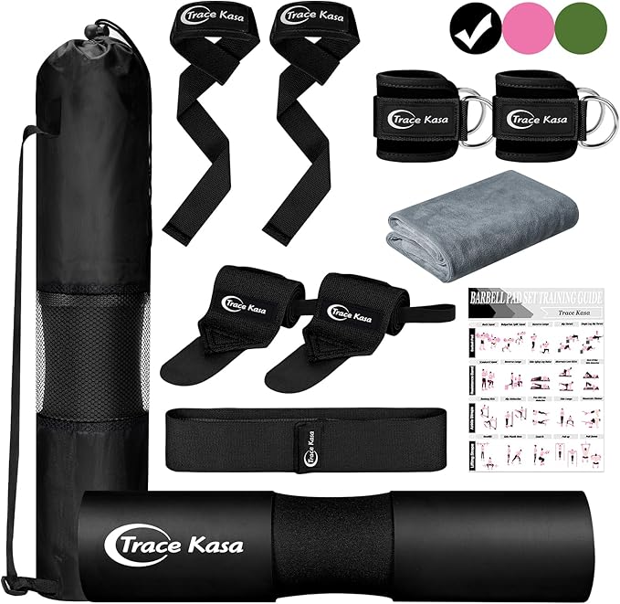 Barbell Pad Set: Hip Thrusts Pad for Squats Weight Lifting Gym Equipment Accessories