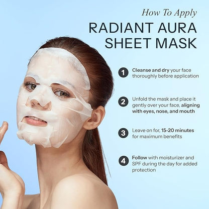 Hyaluronic & Ceramide Sheet Mask – Dermatologist Tested Korean Face Mask for Hydration, Wrinkle Care & Skin Nourishment – Collagen Facial Sheet Mask for Calming & Smoothing – 5 Pack