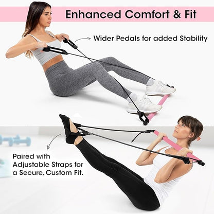 Pilates Bar Kit for Home Workouts | Portable Home Pilates Kit Set for Women & Men | Workout Bar for Legs, Hip, Waist and Arm | Includes Pilates Socks, 30-Day Challenge & Meal Plan