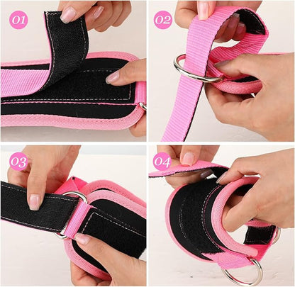 Ankle Straps for Cable Machines Cable Kick Back Ankle Straps Kickback Ankle Strap Ankle Resistance Bands Glute Kickback Ankle Strap for Glute Workouts Leg Extensions Gym