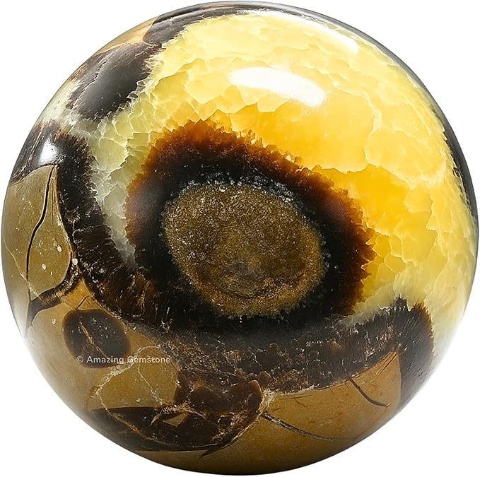 Amazing Gemstone Septarian Crystal Ball with Stand - 2 Inches Crystal Sphere Meditation Balls for Witchcraft and Decorative Balls