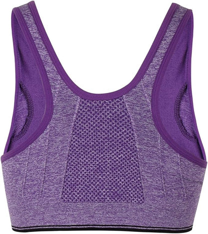 Women's Zipper Front Closure Sports Bra Racerback Yoga Bras