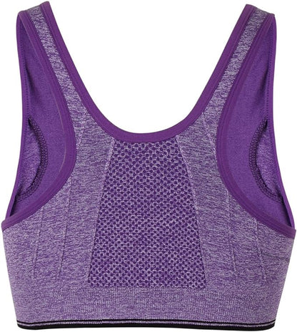 Women's Zipper Front Closure Sports Bra Racerback Yoga Bras