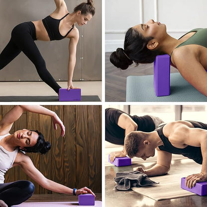 MICRODRY - Stretching & Exercise Foam Blocks, Yoga, Pilates Equipment for Home Workouts, Fitness Accessories for Home & Gym, Slip-Resistant, EVA Foam Block, 9 x 4 x 6 inches