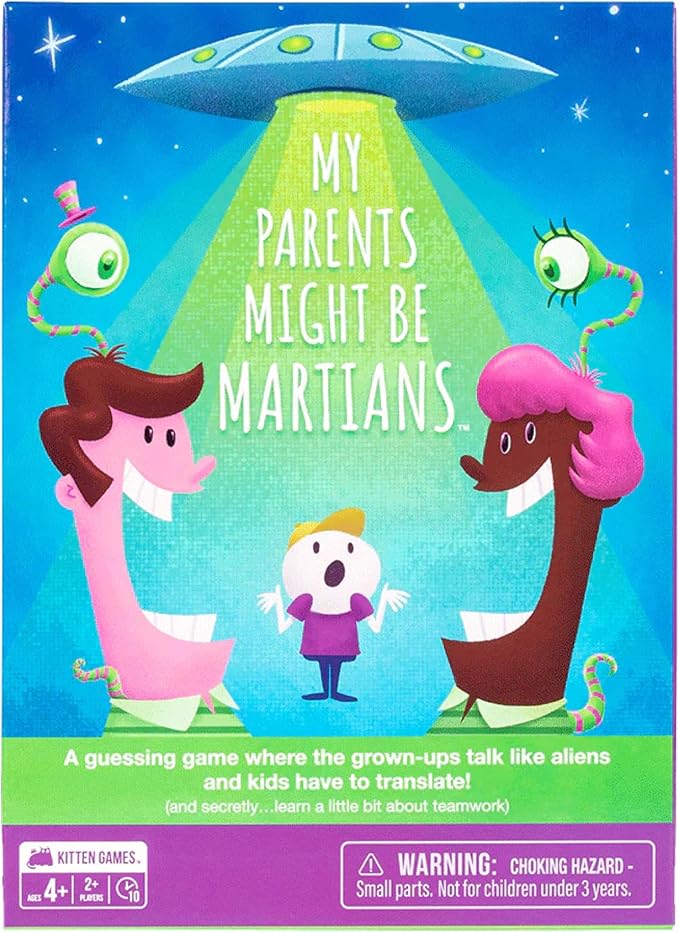 Exploding Kittens My Parents Might be Martians 2+ Players - Ages 4+ - 10 Minutes to Play - Teamwork and Guessing Game - Kid Friendly Card Game, Family Game Night, Parents and Kids Game