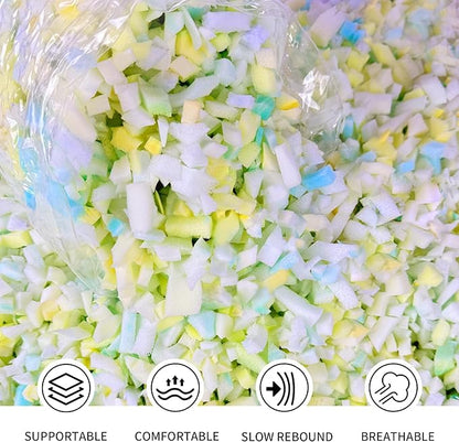 10lbs Shredded Memory Foam Filling for Bean Bag Chair, Premium Beanbag Stuffing High Density Memory Foam Refill