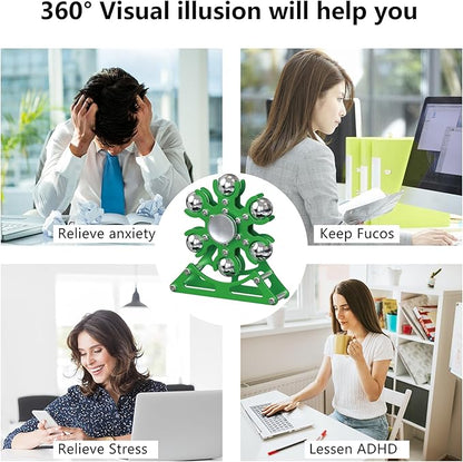Desk-Toys for Fidget Ferris-Wheel-Spinner: 4mins Kinetic-Spinning Cool-Gadgets, Cool-Stuff Thing Toy for Office School Home Man Women Christmas, Stress-Relief Game Gifts for Adult Teen Children Kid