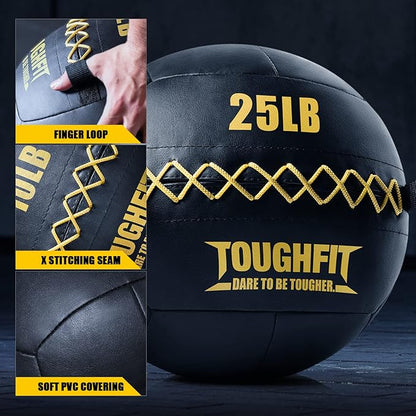 Soft Wall Ball - Medicine Ball Set for Cardio Fitness Exercise - Weighted Med Ball for Strength and Conditioning Exercises, Cross Training Lunge, and Partner Toss