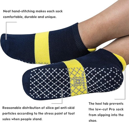 unenow Unisex Non Slip Grip Socks with Cushion for Yoga Pilates Barre Home & Hospital