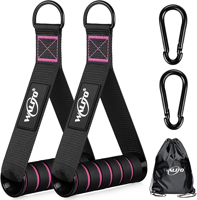 WALITO Exercise Handles, Replacement Cable Machine Attachments for Home Gym Equipment, Pulley System, Pilates, Resistance Bands, Strength Trainer, Heavy Duty Working Out Handles