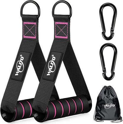 WALITO Exercise Handles, Replacement Cable Machine Attachments for Home Gym Equipment, Pulley System, Pilates, Resistance Bands, Strength Trainer, Heavy Duty Working Out Handles