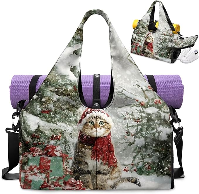 Yoga Mat Bag for Women Men Large Carryall Tote with Adjustable Shoulder Strap for Gym Yoga Travel Pilates Office