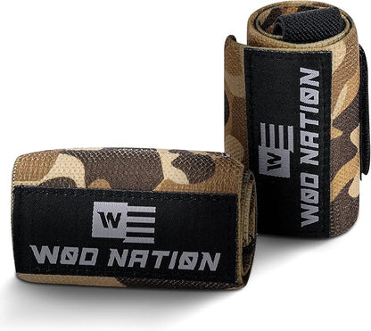 WOD Nation Wrist Wraps for Weightlifting & Strength Training – Professional Gym Straps w/Thumb Loop for Men & Women