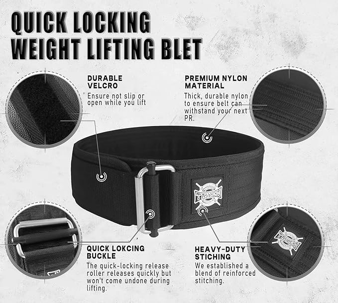 Weight Lifting Belt, Weightlifting Belt,Workout Gym Powerlifting Belt 7 inch,Fitness Back Support for Cross Training, Squats, Lunges
