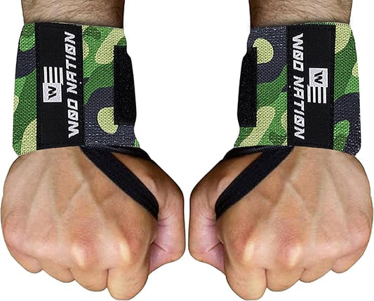 WOD Nation Wrist Wraps for Weightlifting & Strength Training – Professional Gym Straps w/Thumb Loop for Men & Women