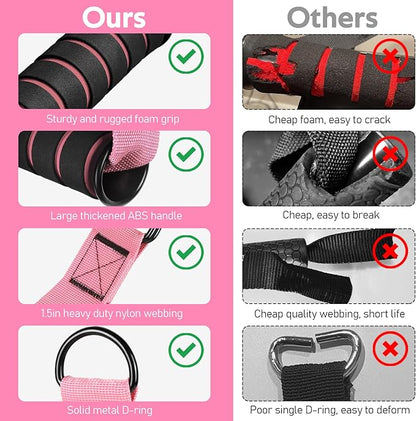 WALITO Exercise Handles, Replacement Cable Machine Attachments for Home Gym Equipment, Pulley System, Pilates, Resistance Bands, Strength Trainer, Heavy Duty Working Out Handles