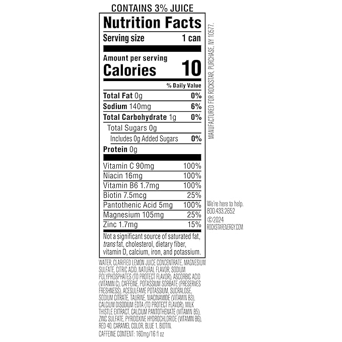 Rockstar Recovery Non-Carbonated Energy Drink, Berryade, 16 fl oz Cans, (12 Pack), Hydration // Mind-Body Energy,160mg Caffeine, B Vitamins, Electrolytes