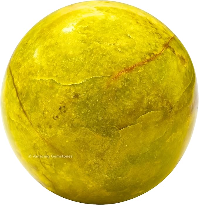 Amazing Gemstone Green Opal Crystal Ball with Stand - 2 Inches Crystal Sphere Meditation Balls for Witchcraft and Decorative Balls