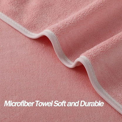 Microfiber Gym Towels Bigger Size Super Soft for Exercise Fitness, Sports, Workout, 380-GSM 15-Inch x 31-Inch Quick-Drying Towels (3 Pack, Pink)