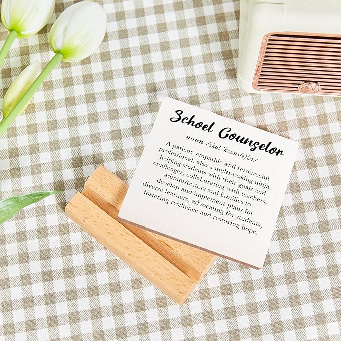 Mental Health Gift, Positivity Recovery Self Care Sign, Mental Health Matters Wood Sign With Wooden Stand for School, Motivational Gift for Psychologist School Counselor Student Boy Girl Best Friends
